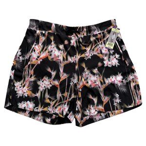 Tangerine Womens Floral Shorts XXL Women Owned Drawstring Plus Size Summer NWT